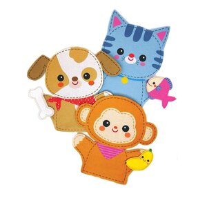 หุ่นมือสัตว์-อาหาร (แมว,หมา,ลิง) ของเล่นเสริมพัฒนาการ ,ของเล่นเสริมทักษะ,ของเล่นเด็ก, สื่อการสอนอนุบาล