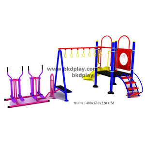 ชุดหอสไลด์80 +ห่วงโหน +ก้าวเดินบัดดี้ เครื่องเล่นสนามกลางแจ้ง เหล็ก ของเล่น สั่งผลิต 10-20 วัน