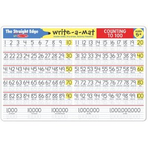 เขียนลบได้นับ 1-100 ส่งเสริมการเรียนรู้ Write-A-Mat Learning Mat - Counting 1-100 Learning Mat รุ่น 5037 Melissa&Doug, ของเล่นเสริมพัฒนาการ, ของเล่น