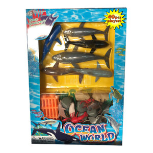 สัตว์ทะเลจำลอง รวมของตกแต่ง 40 ชิ้น, โมเดลสัตว์น้ำ , สัตว์จำลอง, ของเล่นเสริมพัฒนาการ, ของเล่นเด็ก, สื่อการสอน