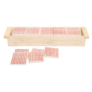 จตุรัสหลักร้อย 45 แผ่น พร้อมถาด ,ของเล่นเสริมพัฒนาการ, ของเล่นเด็ก, สื่อการสอน,มอนเตสซอรี่ ,montessori, สื่อการสอนประถม