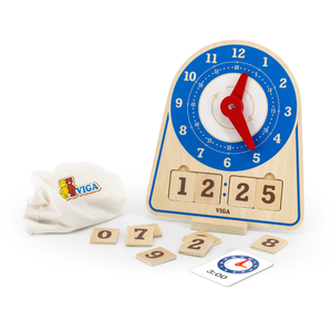 ชุดนาฬิกาไม้เรียนรู้เวลาสำหรับเด็ก , ของเล่นเสริมพัฒนาการ สื่อการสอน