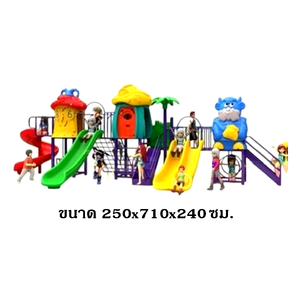 เครื่องเล่นสนาม ชุด ผจญภัยกับป้อมลาดตระเวน 3 สถานี , กระดานลื่น,สนามเด็กเล่น ,สไลเดอร์,ของเล่นเสริมพัฒนาการ,เครื่องเล่นสนามกลางแจ้ง, playground,พร้อมส่ง