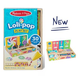 เล่นทำอมยิ้มลอลลี่ป๊อบ Mix & Match ปากกาตกแต่งเชือกบนแผ่นหนึบ Melissa & Doug Lollipop Play Set