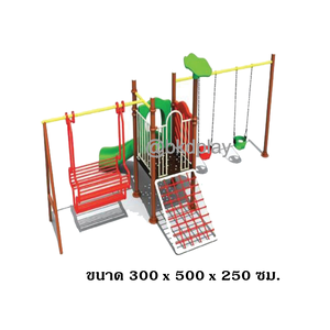 เครื่องเล่นสนามกลางแจ้ง ชุดเครื่องเล่นเด็ก BA-29 มี 1 รางสไลเดอร์ ,1 ปีนป่าย ,ชิงช้า 2 ที่นั่ง และชิงช้ากระเช้า 1 ชุด,ชุดปีนป่ายสไลเดอร์และชิงช้ารวม,,ผีเสื้อนักผจญภัย,ครุภัณฑ์สนามเด็กเล่น,งบสพฐ,outdoor Playground,ผลิตในไทย