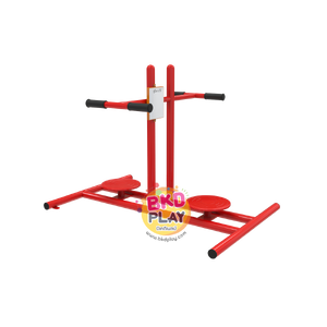 เครื่องออกกำลังกาย กลางแจ้ง ชุดอุปกรณ์ บริหารข้อ สะโพก แบบยืน บิดเอวคู่ ลานกีฬา อเนกประสงค์ สนามกีฬา สั่งผลิตตามสีที่ต้องการได้ ขนาด 60x120x100 ซม.