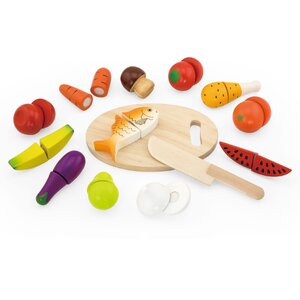 ชุดจำลองเตรียมอาหาร ผัก และผลไม้, ของเล่นไม้, ของเล่นเสริมพัฒนาการ, ของเล่นเด็กอนุบาล, สื่อการสอนเด็กอนุบาล วัสดุและสี ปลอดภัยต่อเด็ก มีมาตรฐาน มอก. ตามที่ สพฐ. กำหนด