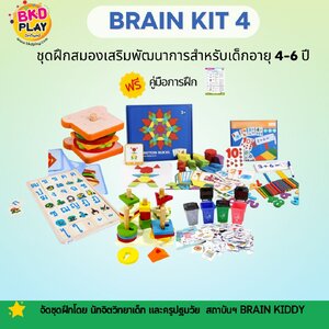 ชุดฝึกสมองเสริมพัฒนาการ 4 ขวบขึ้นไป,Brain Kit 4 สำหรับเด็กอายุ 4-6 ปี กระตุ้นพัฒนาการ โรงพยาบาล สื่อการสอน โรงเรียน