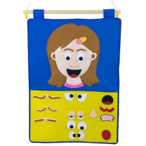 ชุดแผงผ้าการเรียนรู้เรื่องอารมณ์ หญิง ST , ชุดแผงห้อยผนัง, ของเล่นเด็ก, ของเล่นเสริมพัฒนาการ, ของเล่นเด็กอนุบาล, สื่อการสอนเด็กอนุบาล ,