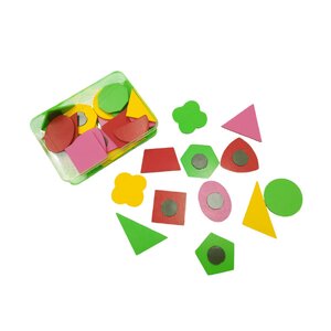 ภาพ ติดแม่เหล็กชุดเรขาคณิต แม่เหล็กรูปทรง ของเล่นไม้ ของเล่นเสริมพัฒนาการ เสริมทักษะ สื่อการสอน พร้อมส่ง สินค้าผลิตในไทย มีมาตรฐาน มอก.