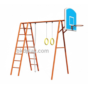 เครื่องเล่นสนามกลางแจ้ง เครื่องเล่นสนามเหล็ก ชุดปีนป่าย รวมแป้นบาส5 OutdoorPlayground,ผลิตเครื่องเล่นสนาม,เครื่องเล่นในสนามเด็กเล่น,เครื่องเล่นงบสพฐ.,ประชารัฐ, ราคาโรงงาน