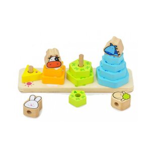 ใส่หลักแยกรูปทรงหน้าสัตว์,ของเล่น,ของเล่นไม้,ใส่หลัก,รูปทรง,ของเล่นเสริมทักษะการเรียนรู้, ของเล่นเสริมพัฒนาการเด็กอนุบาล, สื่อการสอนปฐมวัย, พร้อมส่ง