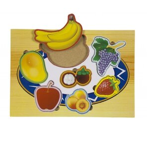 ภาพฉลุตัดต่อชุดผลไม้ 7 ชิ้น , ของเล่นไม้, ของเล่นเสริมพัฒนาการ, ของเล่นเด็กอนุบาล, สื่อการสอนเด็กอนุบาล วัสดุและสี ปลอดภัยต่อเด็ก มีมาตรฐาน มอก. ตามที่ สพฐ. กำหนด