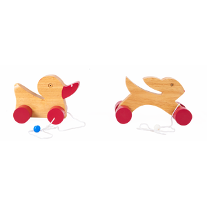 รถลากกระต่าย , ของเล่นไม้, ของเล่นเสริมพัฒนาการ, ของเล่นเด็กอนุบาล, สื่อการสอนเด็กอนุบาล