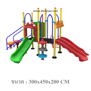 ชุดหอสไลด์ปีนป่ายอนุบาล-14, เครื่องเล่นสนามกลางแจ้ง , เครื่องเล่นสนามเหล็ก,สไลเดอร์, OutdoorPlayground, ราคาโรงงาน สินค้าสั่งผลิต 10-20 วัน