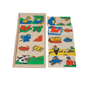 เกมจับคู่สัตว์กับอาหาร , ของเล่นไม้, ของเล่นเสริมพัฒนาการ, ของเล่นเด็กอนุบาล, สื่อการสอนเด็กอนุบาล วัสดุและสี ปลอดภัยต่อเด็ก มีมาตรฐาน มอก. ตามที่ สพฐ. กำหนด