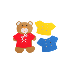 ชุดหัดร้อยเชือก ลูกหมีแต่งตัว ของเล่นเสริมพัฒนาการ ,ของเล่นเสริมทักษะ,ของเล่นเด็ก, สื่อการสอนอนุบาล