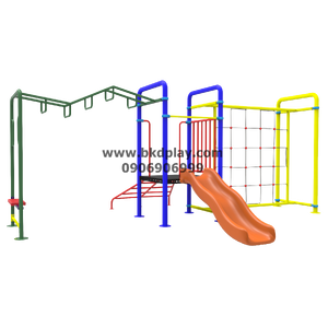 เครืองเล่นสนามเหล็ก ชุดหอสไลด์80+บาร์โหน +ปีนป่ายเชือก ,เครืองเล่นสนามกลางแจ้ง,สนามเด็กเล่น,หมูบ้าน,เทศบาล,สวนสาธารณะ