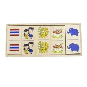 โดมิโน เอกลักษณ์ไทย ของเล่น, ของเล่นเด็ก, จิ๊กซอว์, ตัวต่อ, ของเล่นไม้, ของเล่นเสริมพัฒนาการ, ของเล่นเด็กอนุบาล, สื่อการสอนเด็กอนุบาล