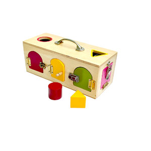 กล่องฝึกล็อค ,ของเล่นไม้, ของเล่นเสริมพัฒนาการ, ของเล่นเด็ก, สื่อการสอน