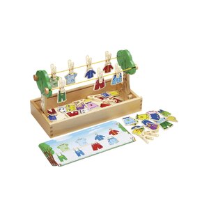 ชุดตากเสื้อผ้าแสนสวย, ของเล่นไม้, ของเล่นเสริมพัฒนาการ, ของเล่นเด็กอนุบาล, สื่อการสอนเด็กอนุบาลมอนเตสซอรี่ ,montessori, สื่อการสอนประถม