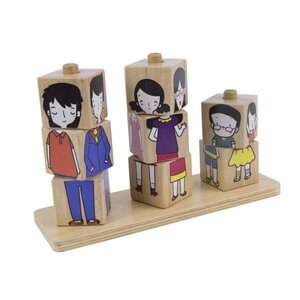 บล็อกหมุนครอบครัวหรรษา ,ของเล่นเสริมทักษะ,ของเล่นเด็ก, สื่อการสอนอนุบาล,พร้อมส่ง