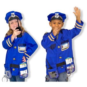 ชุดแฟนซีตำรวจ ฟรีไซส์ 3-6 ขวบ สูง 100-135 cm Melissa & Doug Police Role Play Costume Set รุ่น4835 ของเล่นเสริมพัฒนาการเด็ก