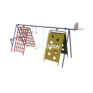 บาร์ปีนป่าย+แป้นบาส เครื่องเล่นสนาม กลางแจ้ง เหล็ก, สนามเด็กเล่น ,OutdoorPlayground, เครื่องเล่น สพฐ. โรงเรียน ศูนย์เด็กเล็ก