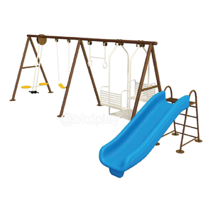 ชิงช้า+ห่วงโหน+สไลเดอร์ เครื่อเล่นสนามเหล็ก เครื่องเล่นสนามกลางแจ้ง ของเล่นสั่งผลิต 10-20 วัน