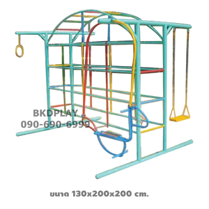 เครื่องเล่นสนามกลางแจ้ง เครื่องเล่นสนามเหล็ก ชุดชิงช้าปีนป่ายม้าโยก OutdoorPlayground, ราคาโรงงาน สั่งผลิต 10-20 วัน