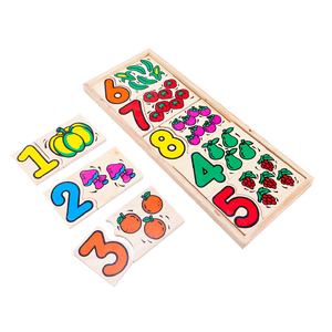 จับคู่ตัวเลข-ผลไม้ , ของเล่นไม้, ของเล่นเสริมพัฒนาการ, ของเล่นเด็กอนุบาล, สื่อการสอนเด็กอนุบาล