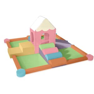 บ้านสีเทียนนุ่มนิ่ม คล้ายดินสอ ปีนป่ายนุ่ม softplay สวนสนุกในร่ม บ้านบอล