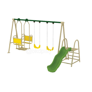 ชิงช้าผสมพร้อมสไลเดอร์ เครื่อเล่นสนามเหล็ก เครื่องเล่นสนามกลางแจ้ง ของเล่นสั่งผลิต 10-20 วัน