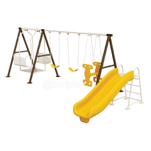 ชิงช้าผสม+สไลเดอร์ 80 เครื่อเล่นสนามเหล็ก เครื่องเล่นสนามกลางแจ้ง ของเล่นสั่งผลิต 10-20 วัน