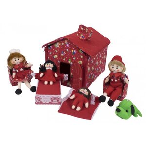 บ้านตุ๊กตานุ่มนิ่มชุดครอบครัว 13 ชิ้น,ของเล่นเสริมทักษะ,ของเล่นเด็ก, สื่อการสอนอนุบาล