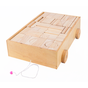 รถลาก,บล็อก,150 ชิ้น (ไม่ทำสี) ,ของเล่นบล๊อกไม้ ,บล็อคไม้, blockไม้ ของเล่นไม้, ของเล่นเสริมพัฒนาการ, ของเล่นเด็กอนุบาล, สื่อการสอนเด็กอนุบาล