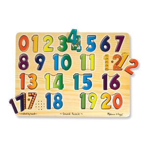 พัซเซิลตัวเลข 0-20 ส่งเสริมพัฒนาการทางความคิด มือ และสมอง Numbers Sound Puzzle, ของเล่น,ของเล่นเสริมพัฒนาการ, ของเล่นอเมริกา,melissa & doug