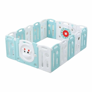 คอกกั้นเด็ก, วัวสีฟ้าขาว , แป้นบาส, รั้วกั้นเด็ก, พลาสติก สีพาสเทล มีประตูปิดเปิด, บ่อบอล สินค้าพร้อมส่ง คิดค่าส่งตามจริง สำเนา