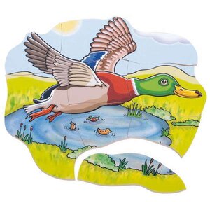 เกมปริศนา-วงจรชีวิตของเป็ด ของเล่น, ของเล่นเด็ก, จิ๊กซอว์, ตัวต่อ, ของเล่นไม้, ของเล่นเสริมพัฒนาการ, ของเล่นเด็กอนุบาล