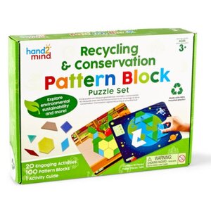 ชุดเกมบล็อกรูปปริศนาการรีไซเคิลและการอนุรักษ์ ธรรมชาติ ของเล่นเสริมพัฒนาการ ,ของเล่นเสริมทักษะ,ของเล่นเด็ก, สื่อการสอนอนุบาล