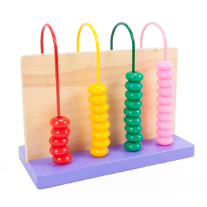 ลูกคิดข้ามรั้ว 4 หลัก, ลูกคิด4หลัก ของเล่นไม้, ของเล่นเสริมพัฒนาการ, ของเล่นเด็กอนุบาล, สื่อการสอนเด็กอนุบาล