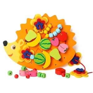 เม่นน้อยร้อยเชือกขนผลไม้, ของเล่น,ร้อยเชือก,เม่นน้อย,,ของเล่นไม้,ของเล่นเสริมทักษะการเรียนรู้, ของเล่นเสริมพัฒนาการเด็กอนุบาล, สื่อการสอนปฐมวัย, พร้อมส่ง