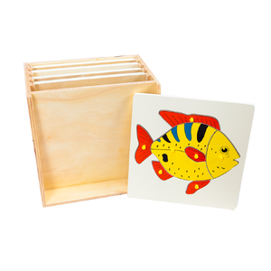 ตู้บาโทนี่สัตว์ พร้อมกระดานต่อภาพ 5 แผ่น, ของเล่นไม้, ของเล่นเสริมพัฒนาการ, ของเล่นเด็กอนุบาล, สื่อการสอนเด็กอนุบาล,มอนเตสซอรี่ ,montessori, สื่อการสอนประถม