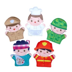 หุ่นมือ บุคคลอาชีพต่างๆ ชุด 1 ของเล่นเสริมพัฒนาการ ,ของเล่นเสริมทักษะ,ของเล่นเด็ก, สื่อการสอนอนุบาล