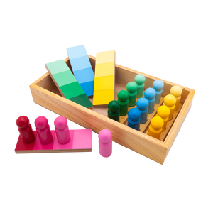 ตุ๊กตาเทียบสี (ชุดเรียงสี), ของเล่นไม้, ของเล่นเสริมพัฒนาการ, ของเล่นเด็กอนุบาล, สื่อการสอนเด็กอนุบาล,มอนเตสซอรี่ ,montessori, สื่อการสอนประถม
