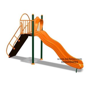 รางสไลเดอร์เดี่ยวพร้อมบันได สระน้ำ สำหรับวางขอบสระน้ำ หรือสนามเด็กเล่น เครื่องเล่นสนามเหล็ก เครื่องเล่นสนามกลางแจ้ง ผลิตในไทย