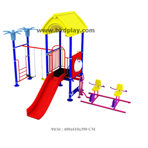 ชุดหอสไลด์80+ปั่นจักรยานบัดดี้+ชิงช้าผสม 2 ที่นั่ง เครื่องเล่นสนามกลางแจ้ง เหล็ก ของเล่น สั่งผลิต 10-20 วัน