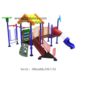 ชุดหอสลได์80 +สะพานโค้ง +ชิงช้า เครื่องเล่นสนามกลางแจ้งเหล็ก ของเล่น สั่งผลิต 10-20 วัน