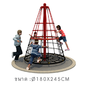 จรวดปีนป่าย กระโจมปีนป่ายโดม ปีนป่ายเชือก เครื่องเล่นสนามกลางแจ้ง สนามเด็กเล่น ออกกำลังกายเด็ก สั่งผลิต 30-45 วัน
