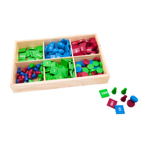 สแตมป์เกมส์ เบี้ยอากร (เลขหลักหน่วย สิบ ร้อย พัน), ของเล่นไม้, ของเล่นเสริมพัฒนาการ, ของเล่นเด็กอนุบาล, สื่อการสอนเด็กอนุบาล,มอนเตสซอรี่ ,montessori, สื่อการสอนประถม